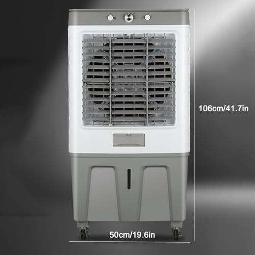 3 Wind Speed Portable Air Conditioners, Air Conditioner with Large Capacity Water Tank, Air Conditioner Portable with Universal Wheels, for Home, Office, Garage(106cm/41.7in)