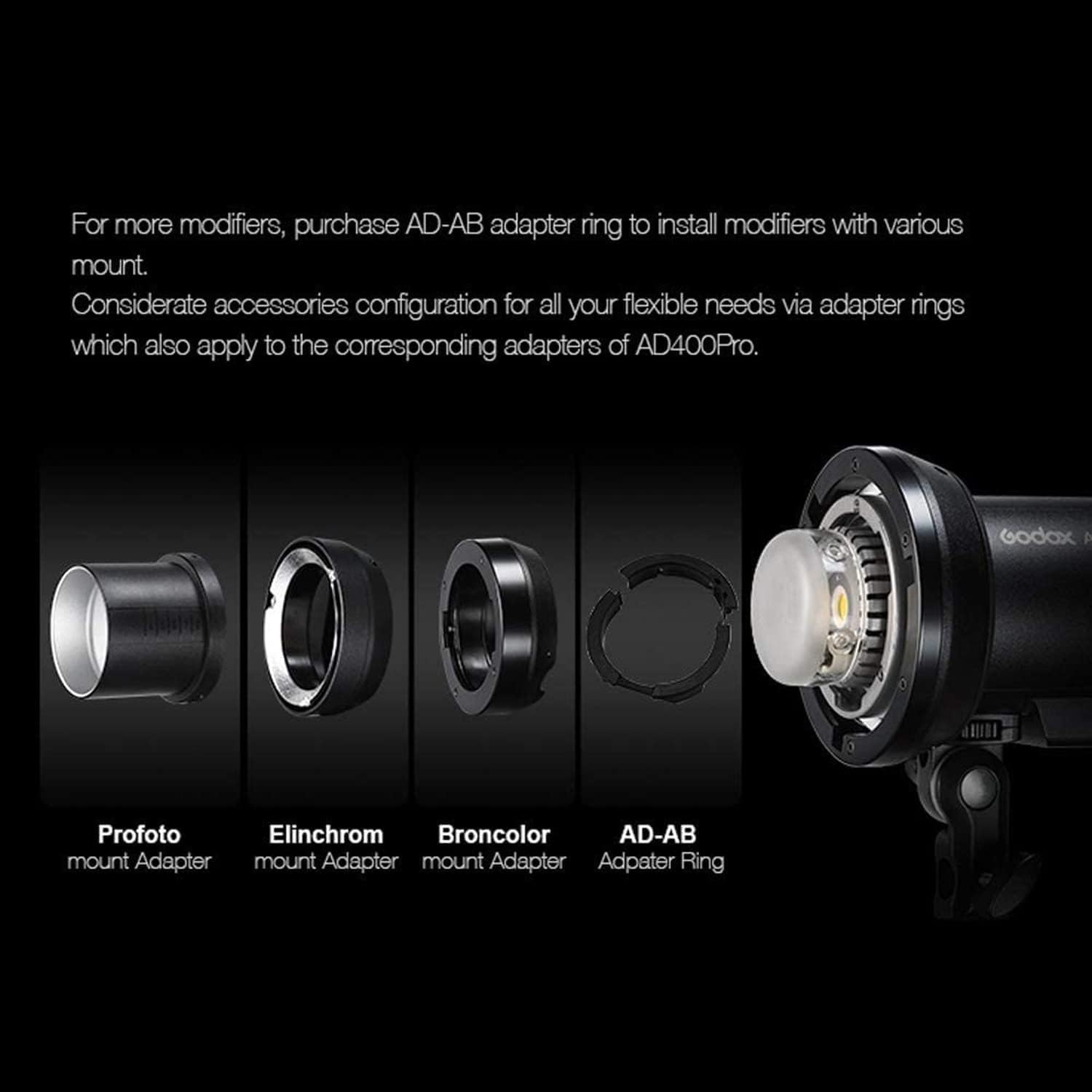 GODOX AD300 Pro AD300Pro Flash with BD-10 Barndoor Accessories Kit with Honeycomb Grid and 4 Color Filters for Canon Sony Nikon Fuji Olympus Panasonic Camera,TTL 2.4G HSS 1/ 8000s with 2600mAh Battery