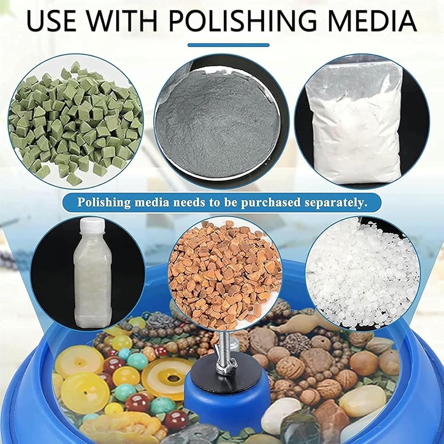 Vibrating Polishing Drum, Jewelry Rock Polishing Machine, Sleeve Polisher, Vibration Polishing Machine, For Grinding And Polishing Workpiece Surface