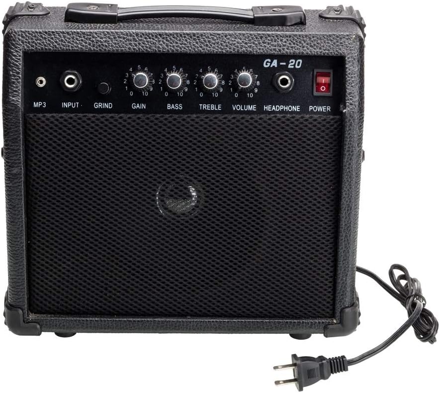 GLARRY Electric Guitar Buring Flame Design HSH Pickup for Beginner Right Hand with 20W AMP, Cable, Strap, Bag, Tremolo Arm and Accessories (Red)