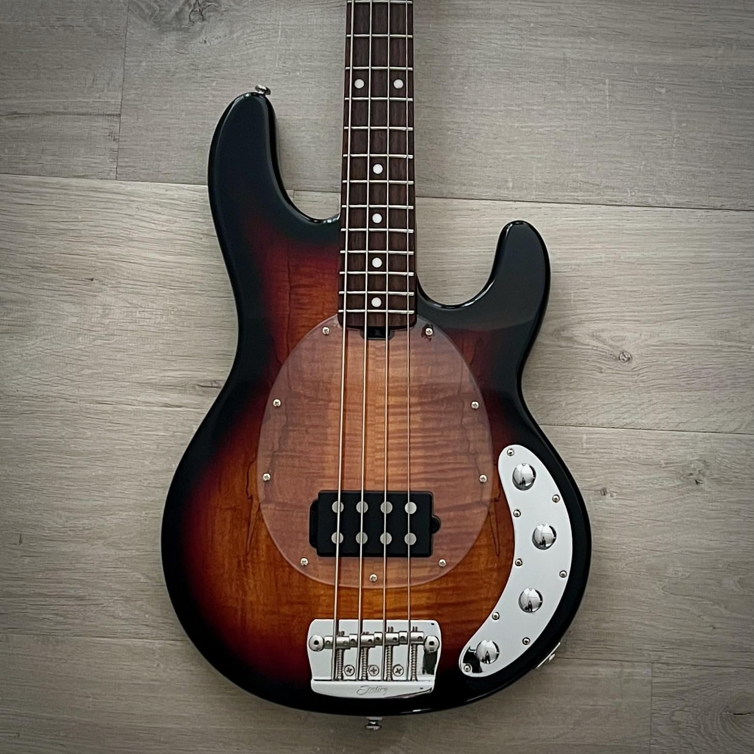 Sterling By Music Man StingRay RAY34 Bass Guitar - 3-tone Sunburst