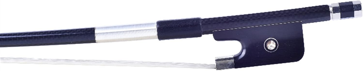 TSTS Ebony Abalone Pairs Eyes Carbon Fiber Upright Bass Bow French Style Full Size Violin Bow