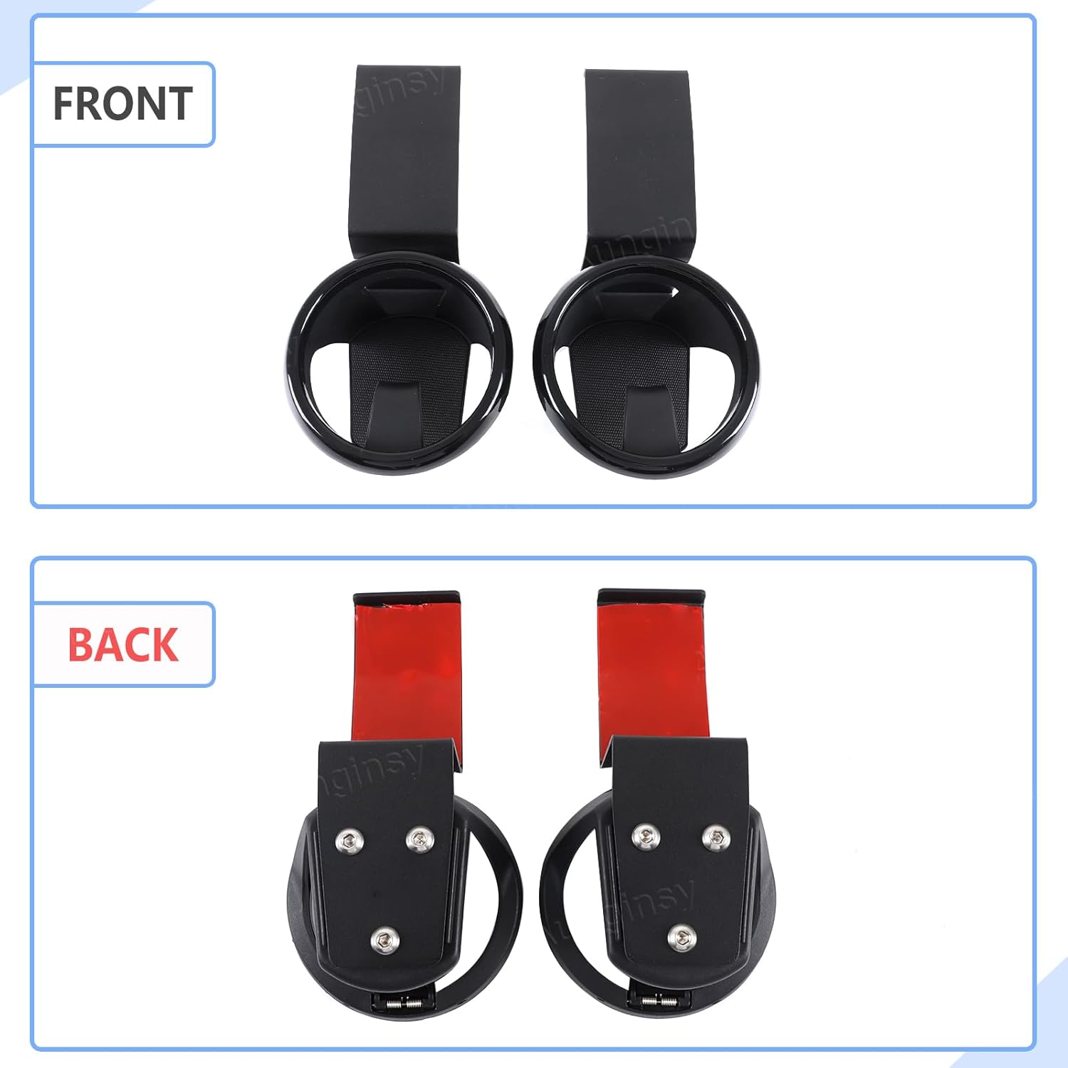 Aunginsy Car Cup Holder Compatible with Toyota Tundra/Sequoia 2022-2025 Inner Door Panel Cup Holder Expander Drink Water Stand Front Door Panel Cup Bottle Mount Organizer Tray Accessories (Left+Right)