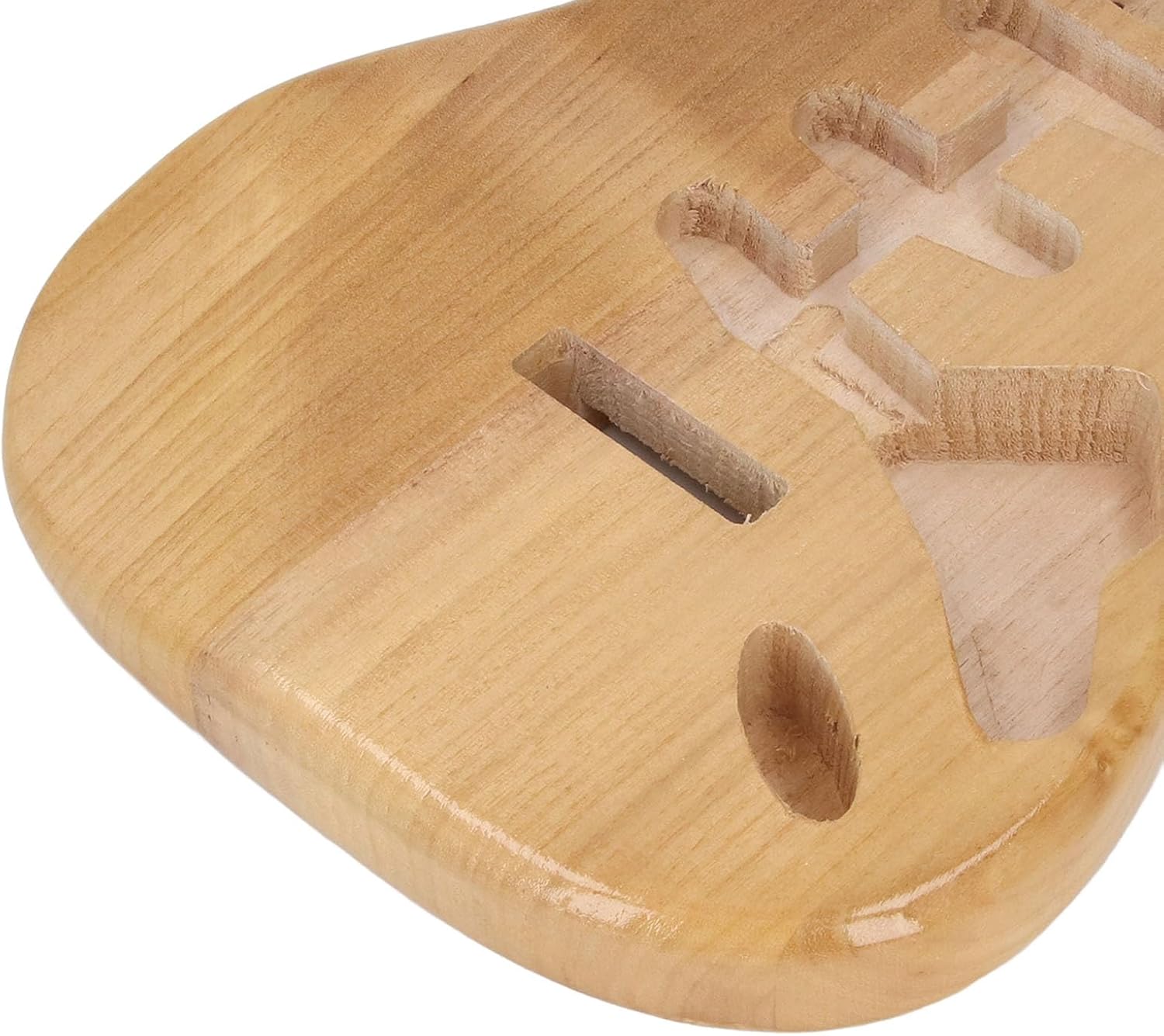 Unhed Electric Guitar, Walnut Wood Guitar, Triple Single Pickup Hole, Customizable DIY for Musicians and Builders, Handcrafted with Walnut Wood