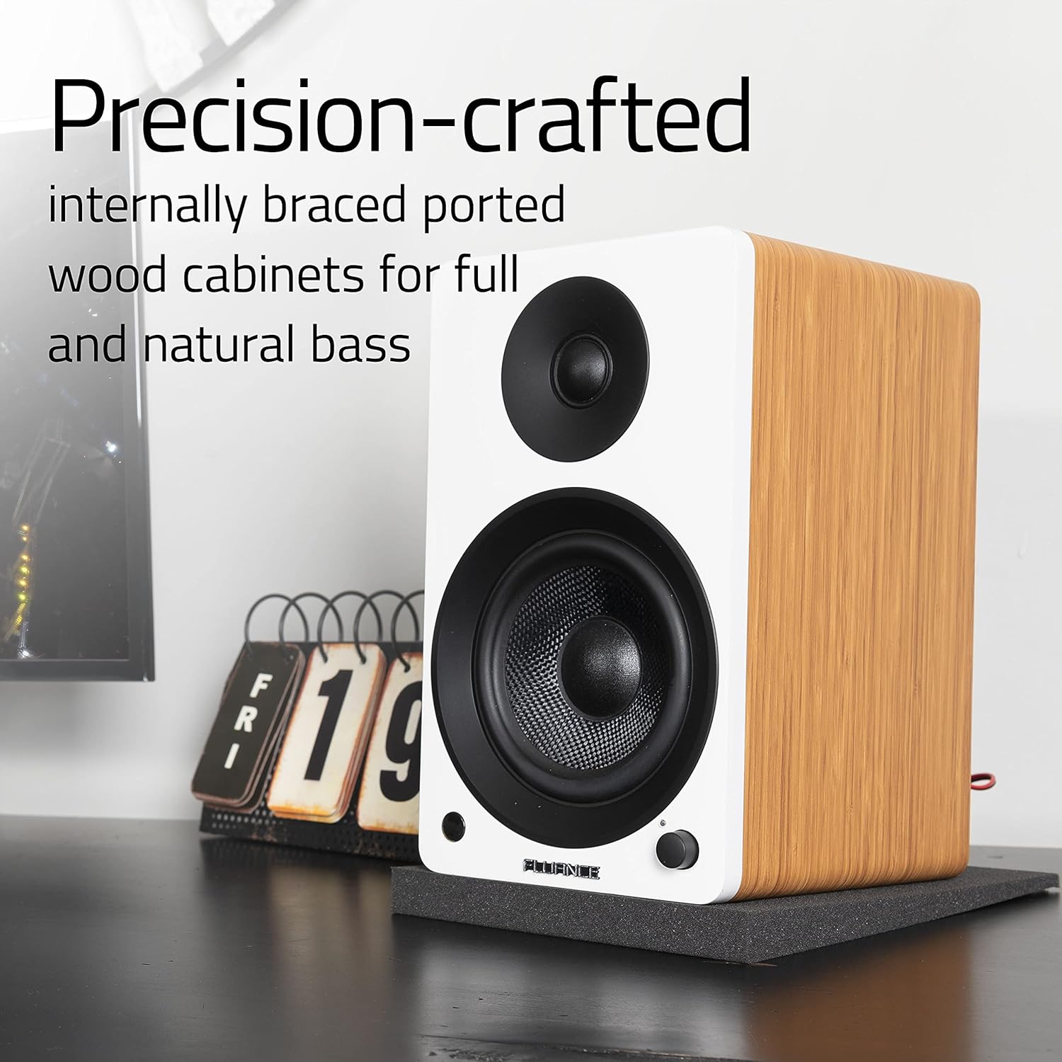 Fluance Ai41 Powered 2-Way 2.0 Stereo Bookshelf Speakers with 5