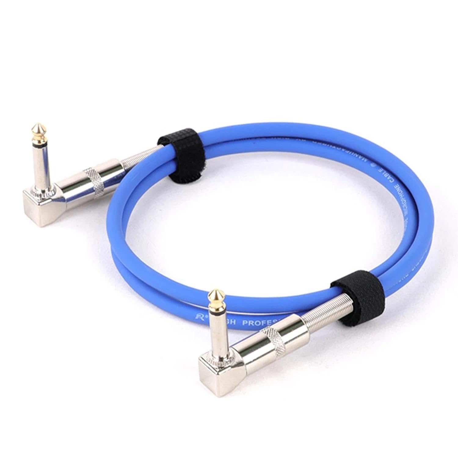 TSTS Guitar Audio Cable 1/4 Guitar Effects Cable Pedal Cable Instrument Patch Cord Right Angle Mono Electric Guitar Effect Wire Metal Head(Blue,15m)