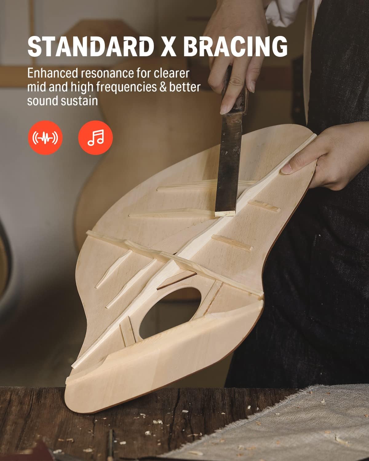 Donner Acoustic Guitar for Beginner Adult Full Size Dreadnought Acustica Guitarra Bundle with Free Online Lesson Bag Strap Tuner Capo Pickguard String 4 Picks Cloth, Right Hand 41 Inch