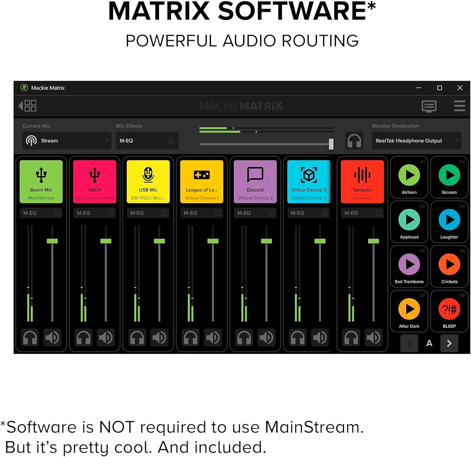Mackie MainStream Complete Live Streaming and Video Capture Interface With Programmable Control Keys, Matrix Software, HDMI Capture and Thru, USB-C Hub, Bus Powered