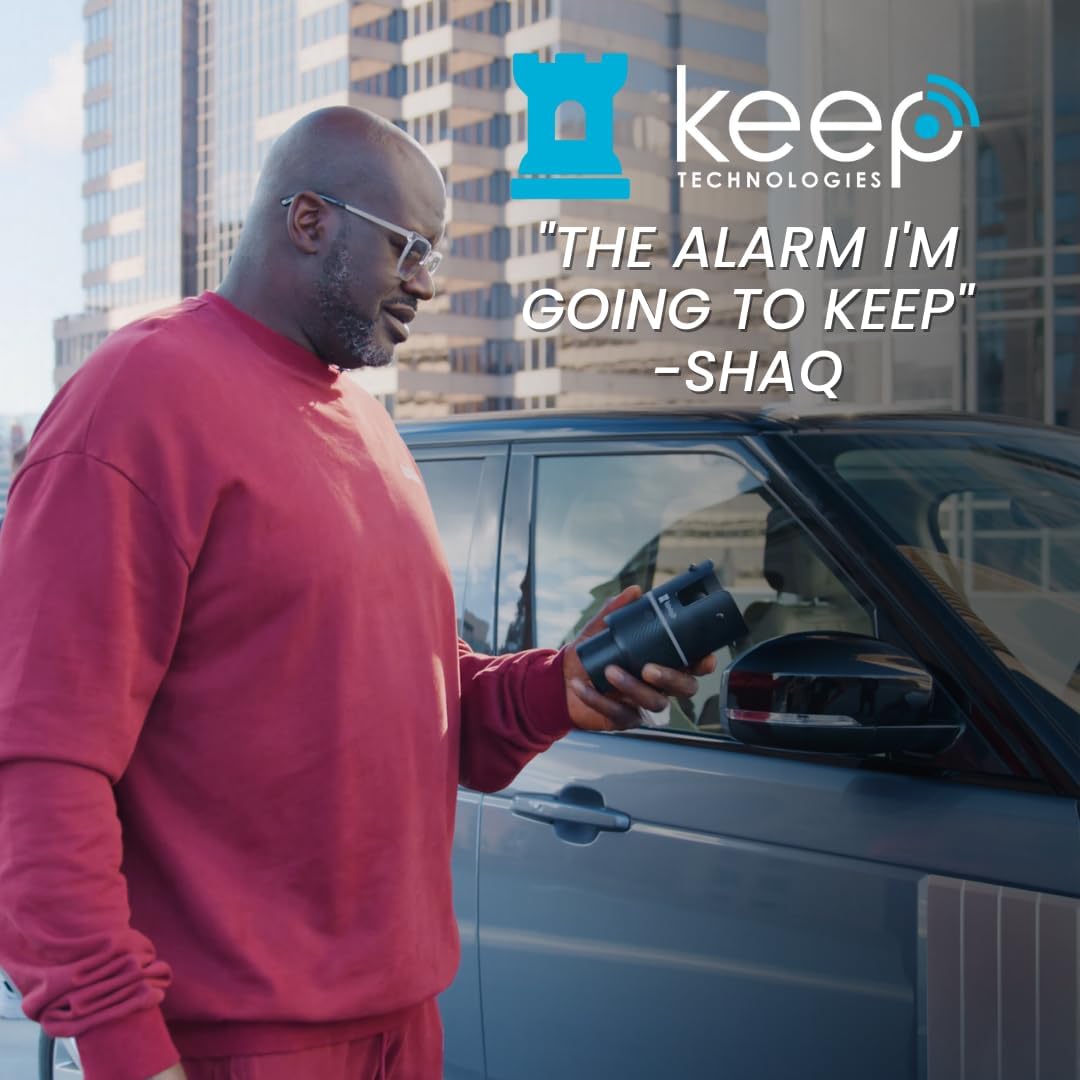 Keep Car Alarm - 4G/LTE, Anchoring Anti-Theft & Break-in Deterrent, GPS, Motion Sensing (PIR/Radar), 1080p Pictures & Video, 120dB Sound and Flashing Bright LEDs