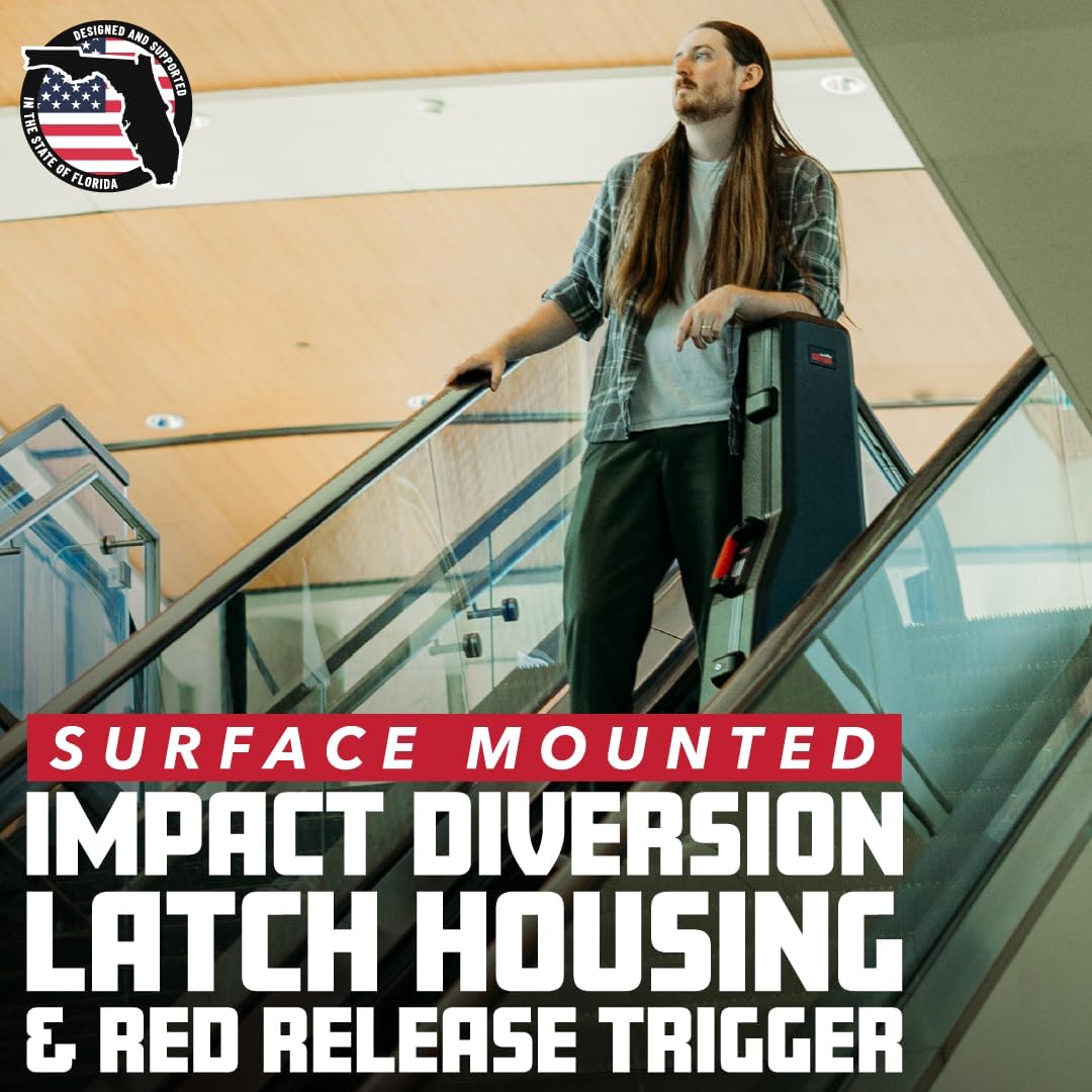 Gator Cases Molded Flight Case for Strat/Tele Style Electric Guitars with TSA Approved Locking Latch, (GTSA-GTRELEC)