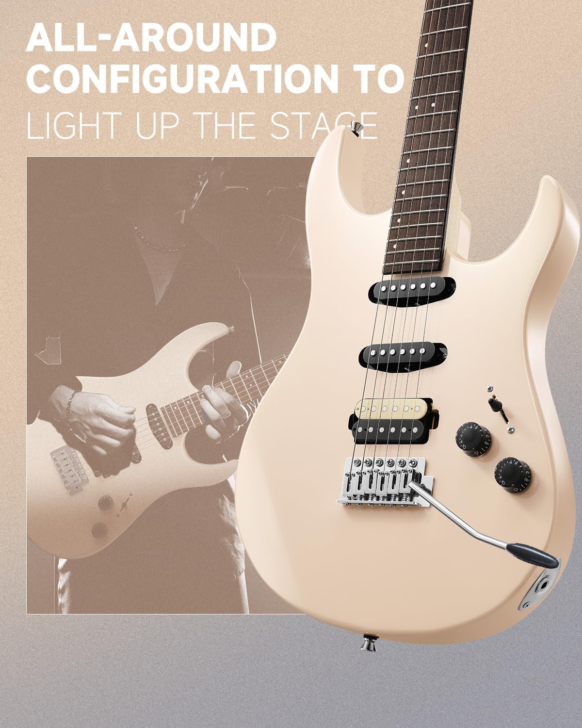 Donner DMT-66 39 Inch Full Size Electric Guitar for Beginner, Starter Electric Guitar Kit with Bag, Pink and Mini Electric Amp