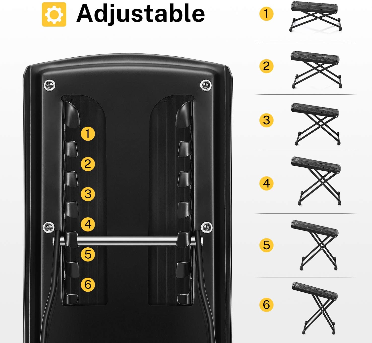 Donner Acoustic Guitar for Beginner-Guitar Foot Stool