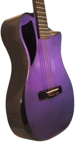 Journey Instruments Carbon Fiber Travel Guitar – OF660BP Traveling Acoustic Guitar with Collapsible Patented System – Portable Backpack Case (Blue Purple Matte)