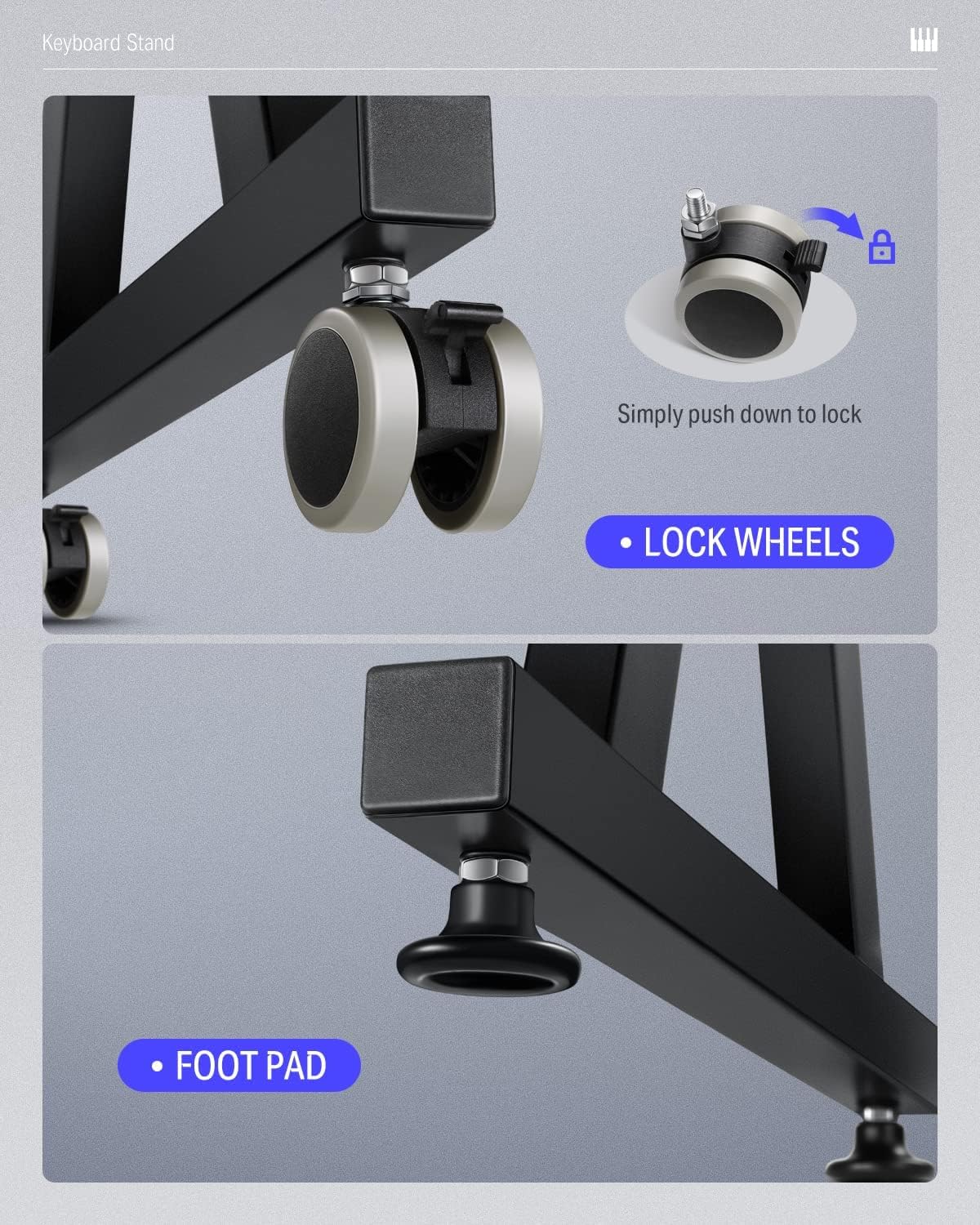 Donner DKA-20 Keyboard Amplifier+Donner Z-Style Keyboard Stand