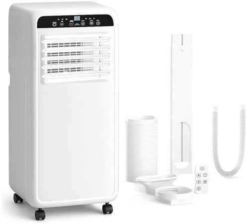 8000BTU Portable Air Conditioners With Fan & Dehumidifier, DollarDash 3-IN-1 Quiet Free Stand Portable AC Unit Cools Up to 400 Sq.Ft for Rooms, Apartments, Office