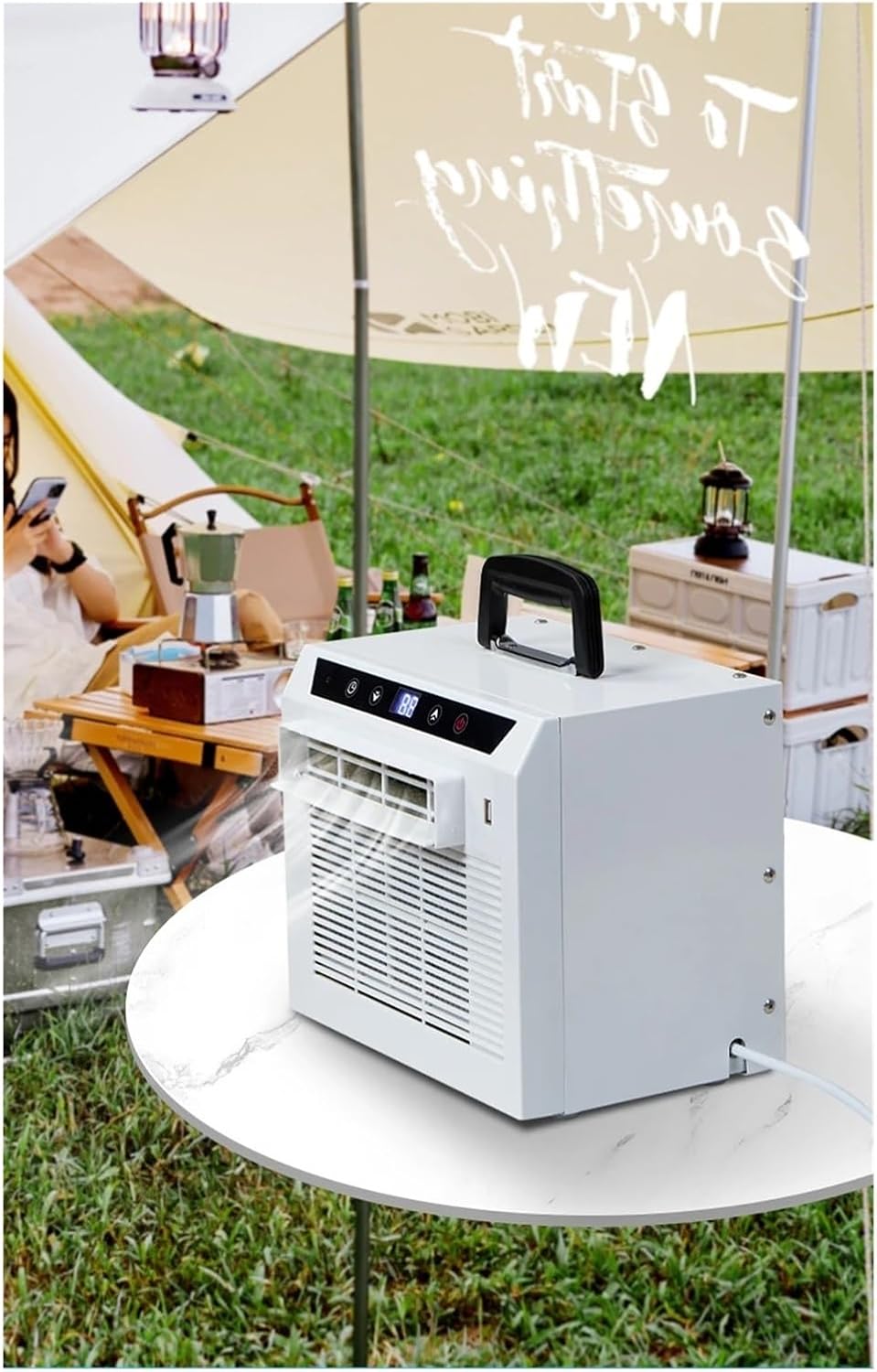 Portable Air Conditioner, Portable Air Conditioning for Mini House Office Window Type Air Conditioner,Desktop Fan for Home Outdoors