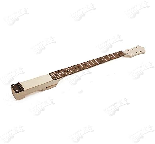 Folk Mute Portable Folding Acoustic Guitar Travel DIY Combination Set Beginner Practice Business Trip Maple Rosewood Guitar ​Neck Replacement (Color : White)