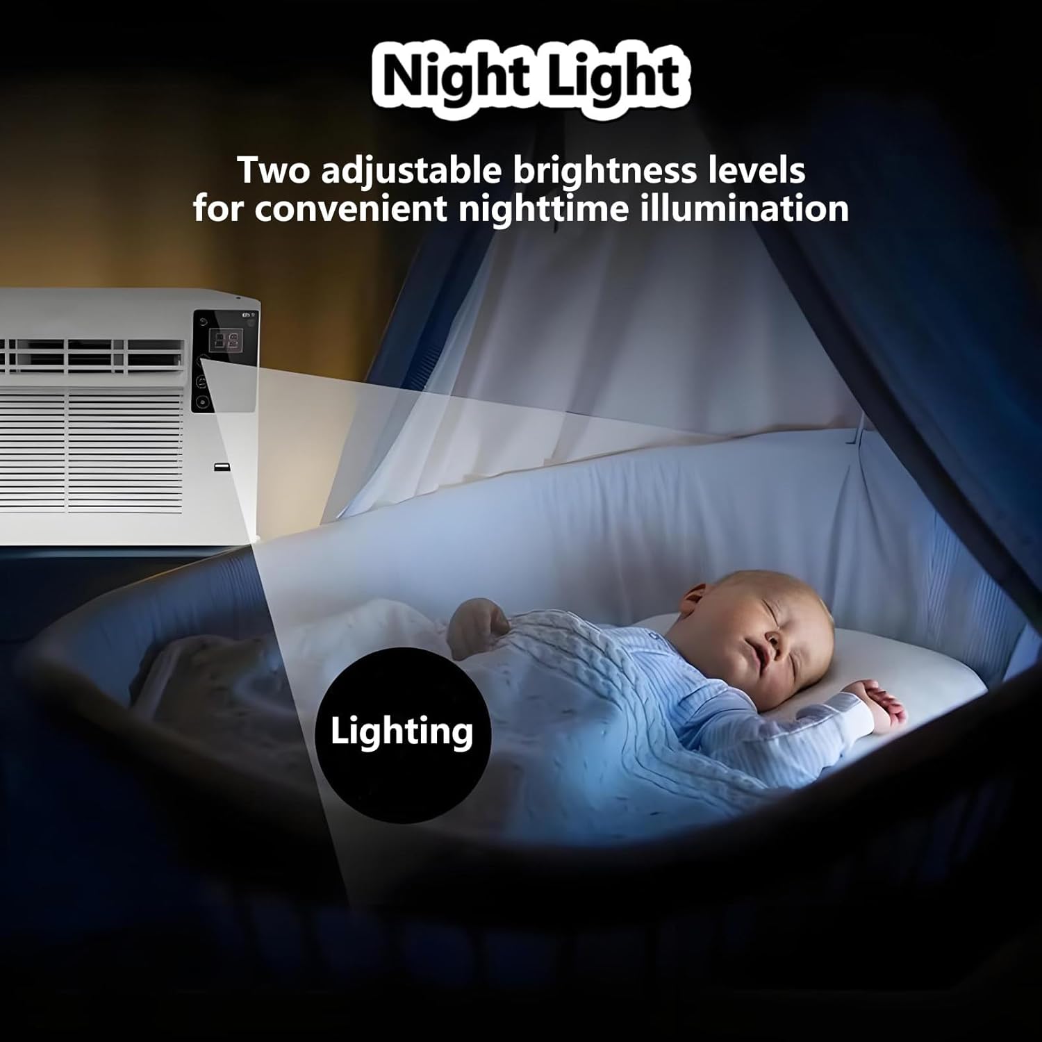 Portable Air Conditioner Mosquito Net Compact size Dehumidifier Personal Air Cooler Fan with Remote Control 1-12h timer Air Cooler Fan Unit for Room up to 5-8m²