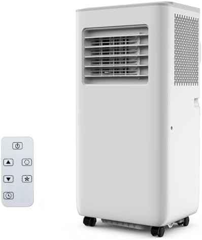 GarveeHome 8,000 BTU Portable Air Conditioner, AC Unit - Cools Rooms to 350 Sq.Ft with Dehumidifier, Remote, Timer for Bedroom/Office