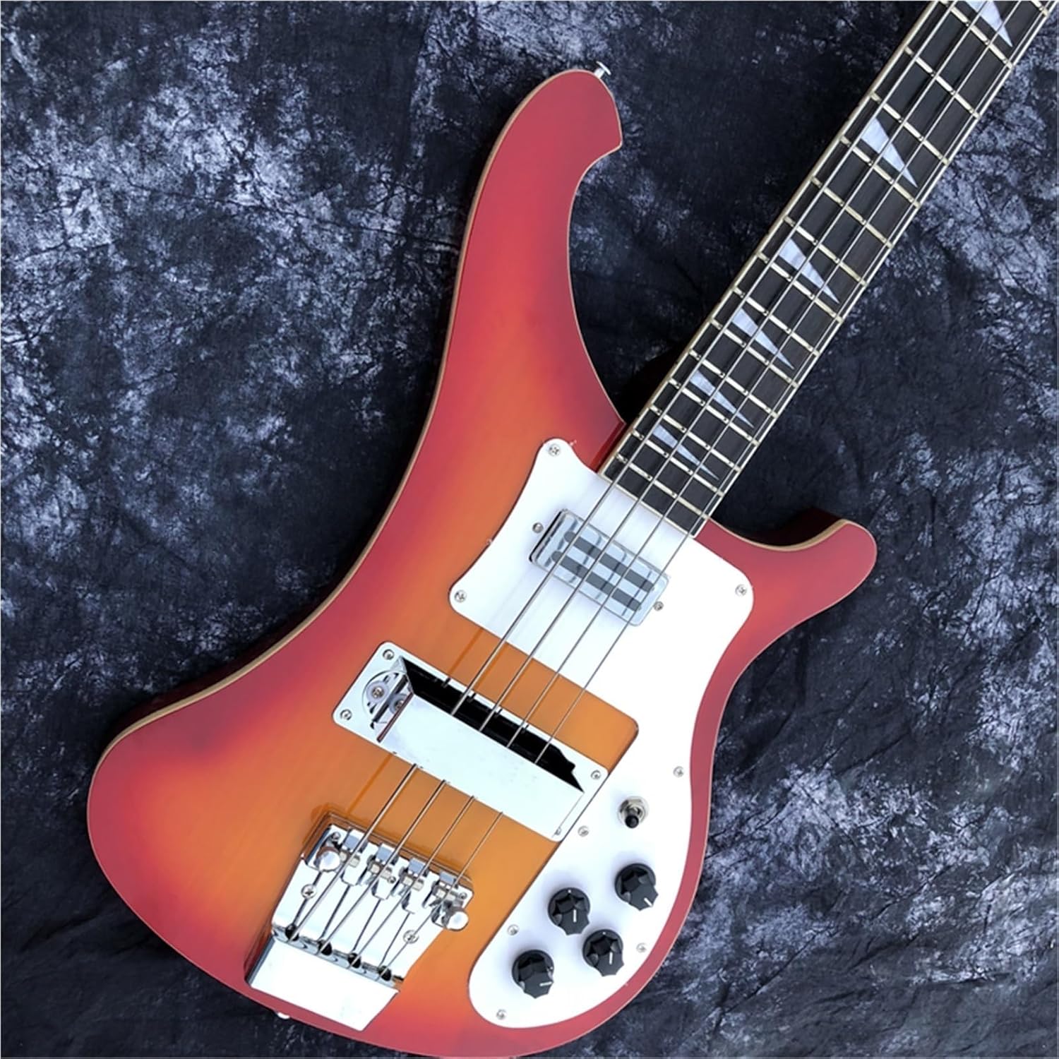 Beginner Electric Guitar Kits Sun Colored Solid Wood Body 4 Rotor Electric Bass