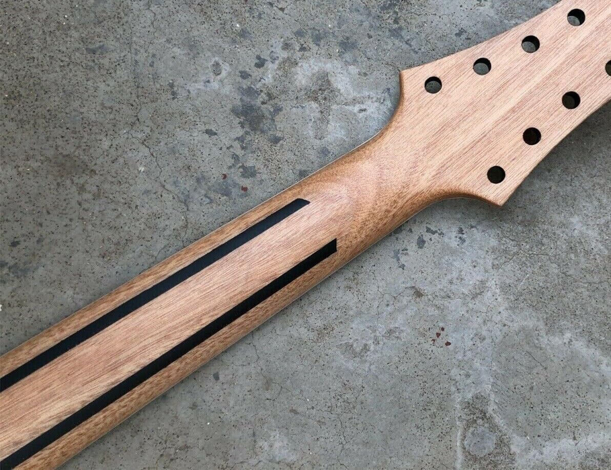 8 String 24frets Guitar Neck Mahogany Tech Wood Fingerboard 25.5 Inch DIY