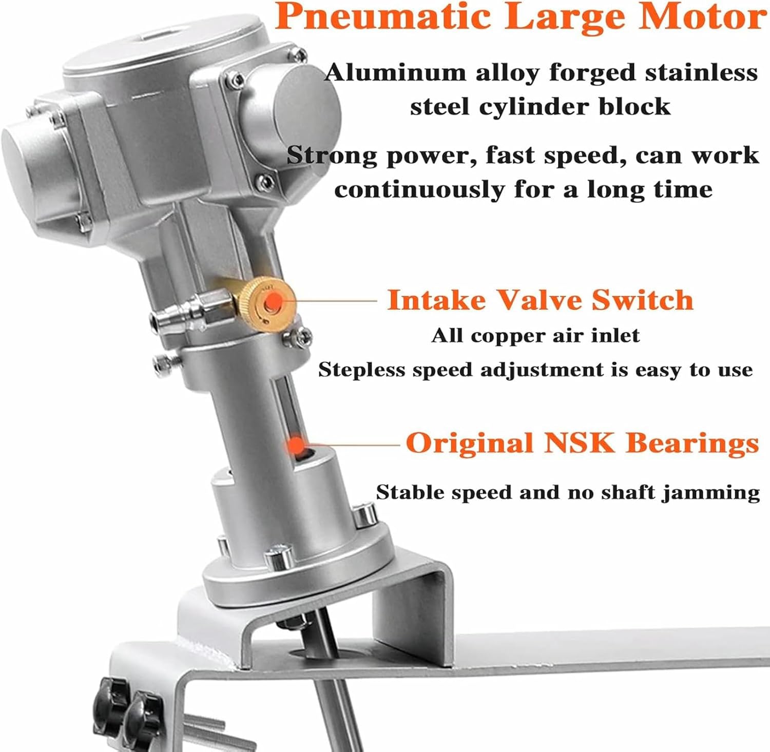 50 Gallon Pneumatic Paint Mixer, 1/2 HP Tank Barrel Air Agitator Stirring Machine, with Support Hanger, Folding Propeller, Paint Mix Tool-