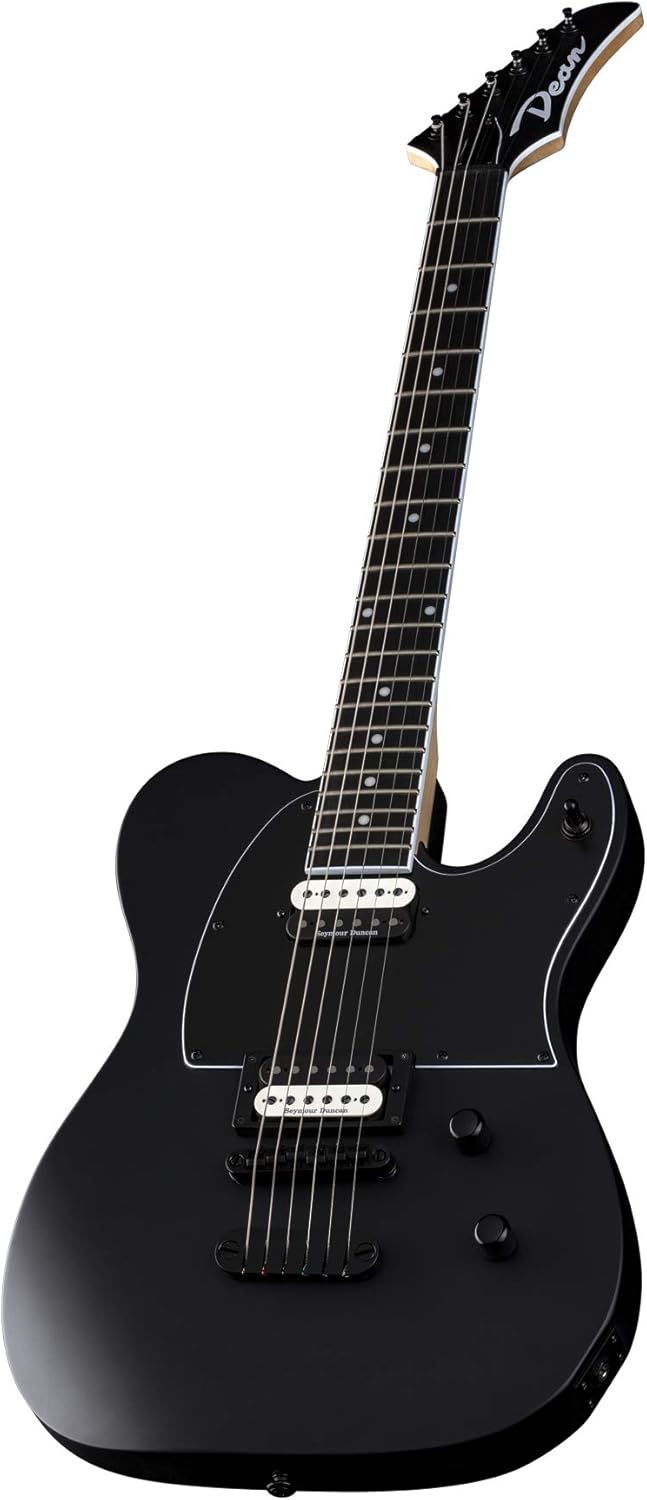 Dean Nash Vegas Select Flat Top Electric Guitar, Black Satin, NV SEL BKS