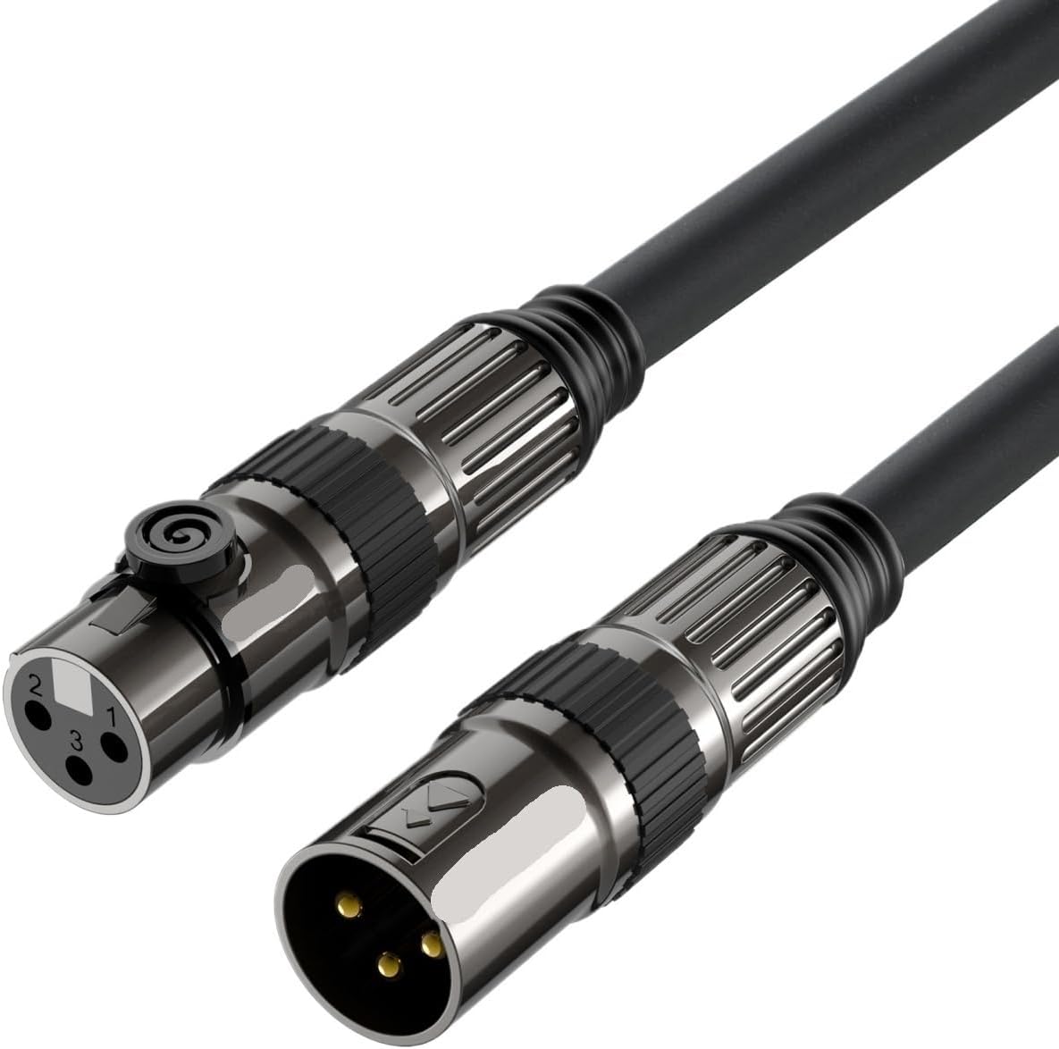 Gold Plated XLR Cable Male to Female 3Pin OFC Audio Cable Foil+Braided Shielded for Microphone Mixer Amplifier(300cm)