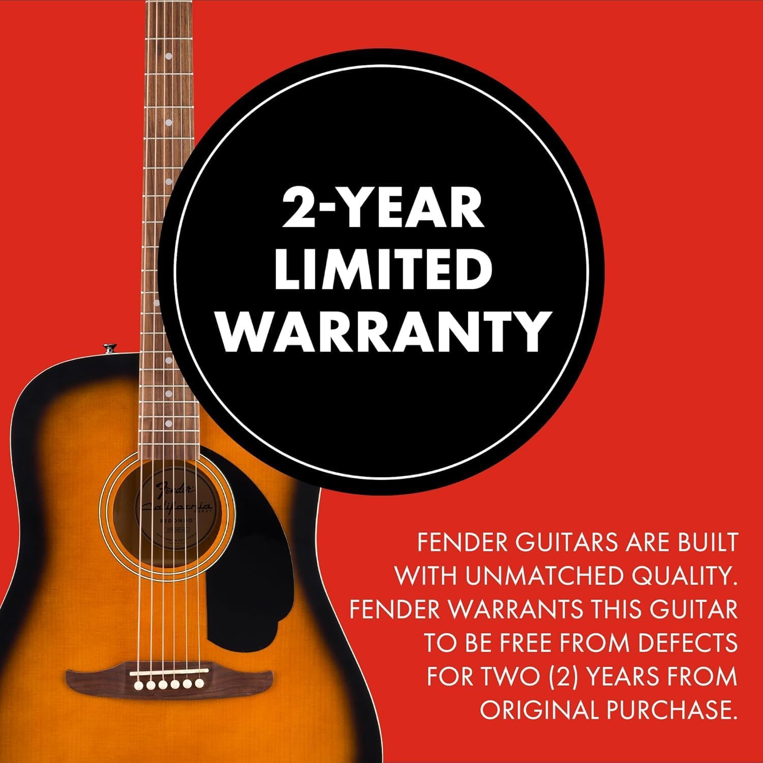 Fender Education Bundle with California Debut Redondo Series Acoustic Guitar (5x), Natural + California Debut Redondo Series Acoustic Guitar (5x), 2-Tone Sunburst