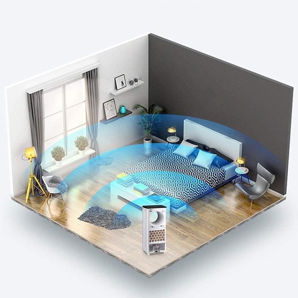 Portable Air Cooler for Home & Office, 3-in-1 Evaporative Misting Air Conditioner with Remote Control, Humidifier & Noiseless Fan, Ideal for Dorm, Room & Office