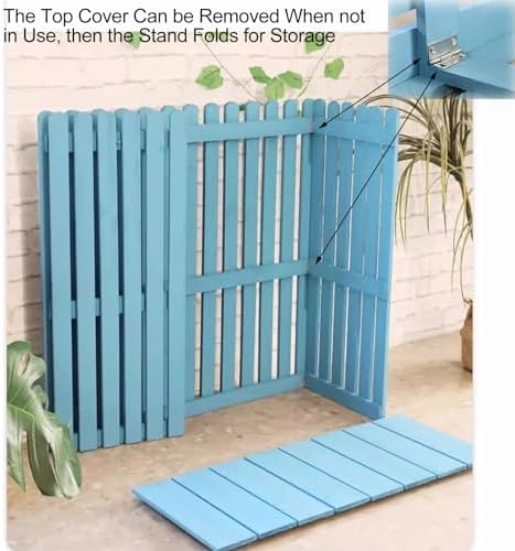 Outdoor Air Conditioner Cover Wood Ac Covers for Outside Decorative Ac Unit Cover Air Conditioner Covers for Outside Fence Natural B 105 * 45 * 100Cm