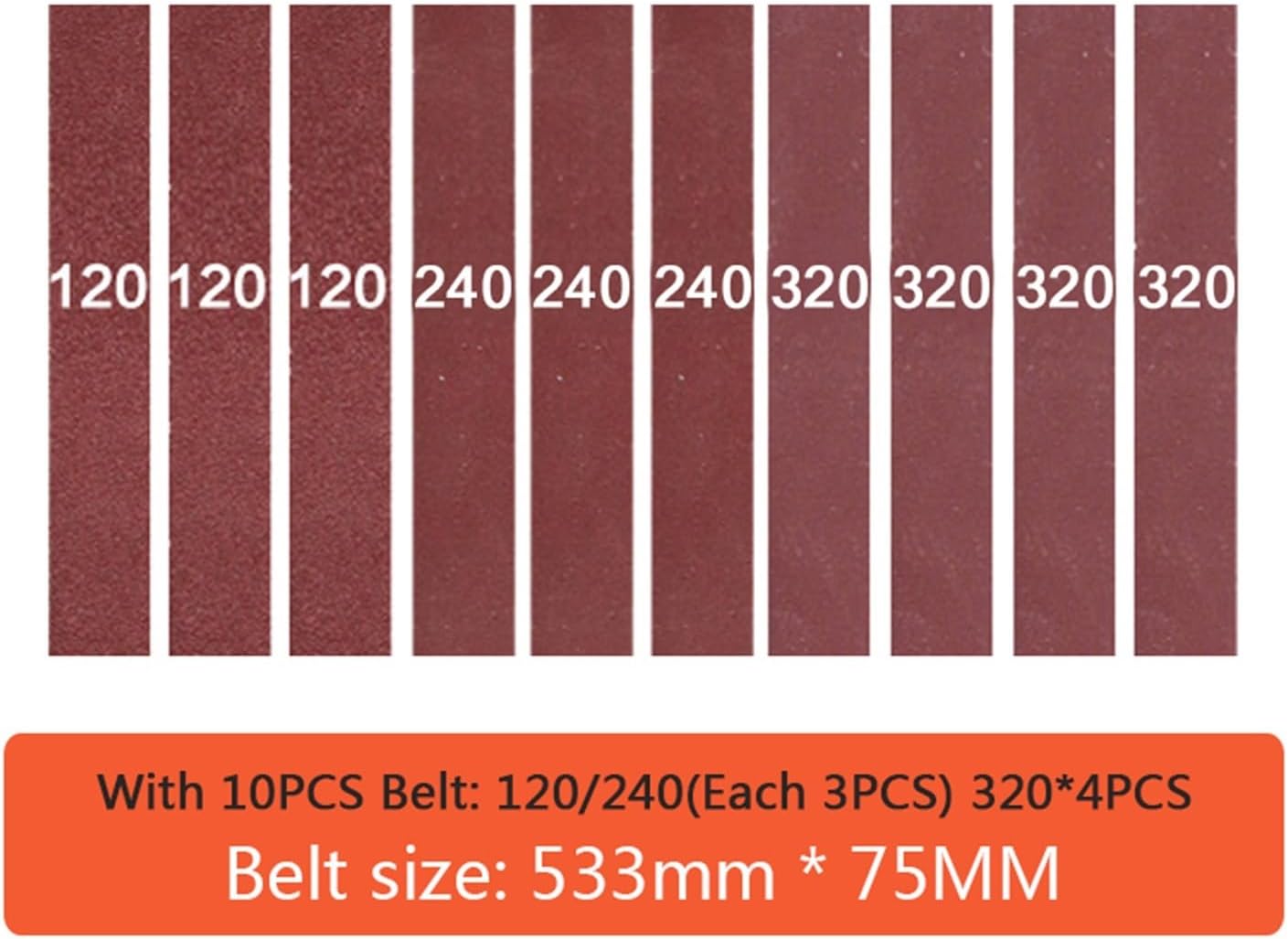 DIY Polishing Grinding Machine Desktop Belt Cutter Edges Sharpener Multifunctional Sander With 10PCS 533 * 75mm for Woodworking