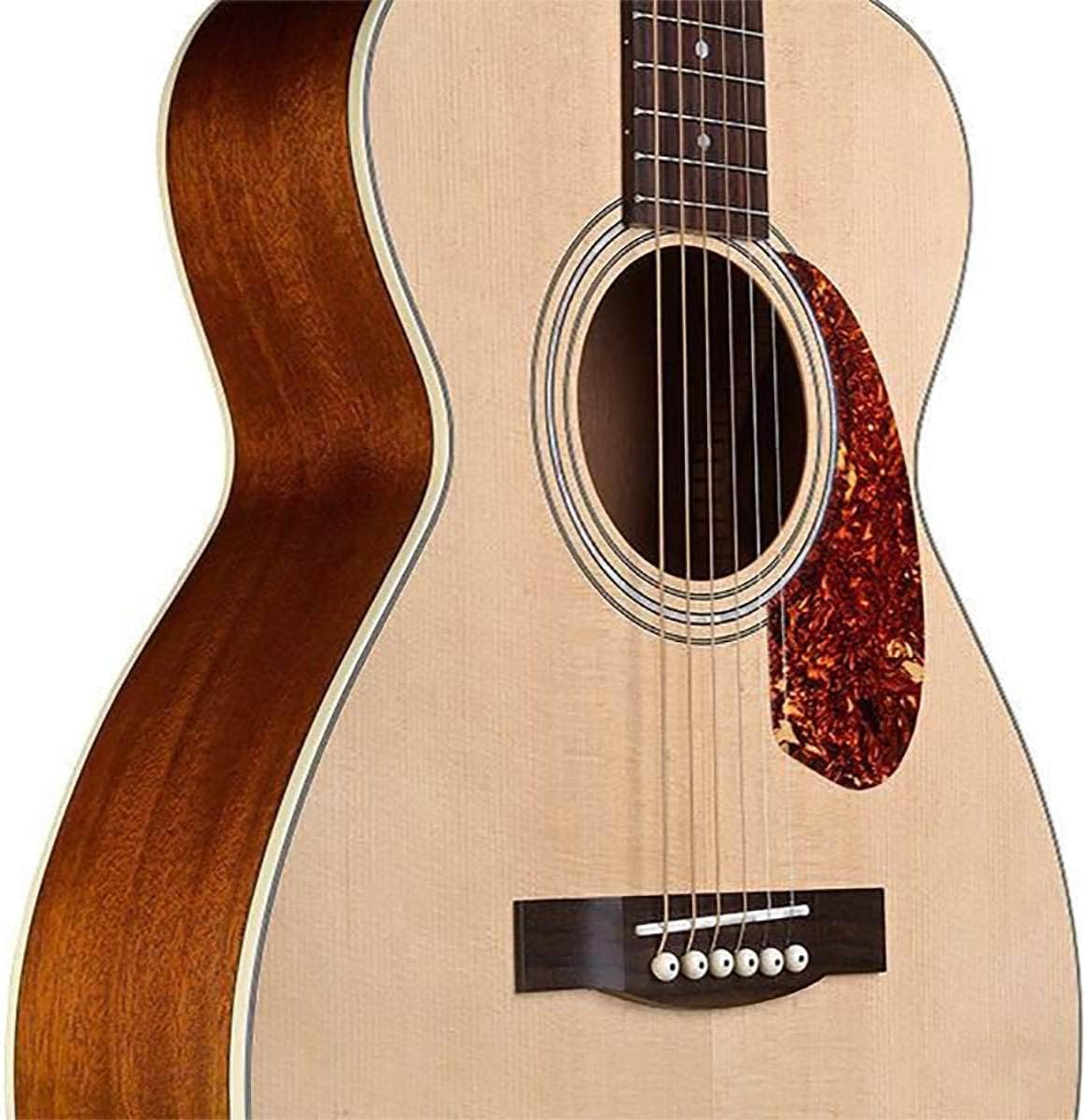 Guild Guitars M-240E Small Body Acoustic Guitar, Concert Size with Solid Sitka Spruce Top and Mahogany Archback, Natural, Westerly Collection