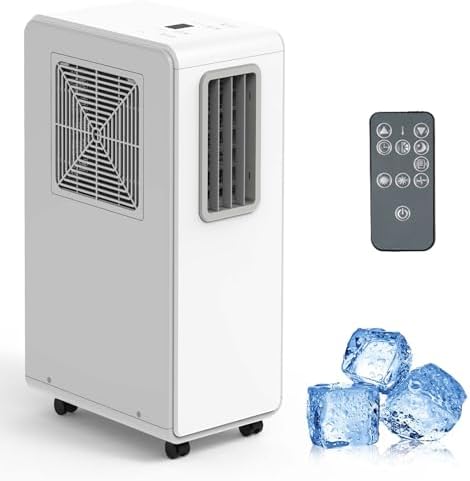 Portable Air Conditioner, 1800 BTU for Rooms, Quiet Operation Bedroom Air Cooler with Sleep Mode and Remote Control, Low power consumption