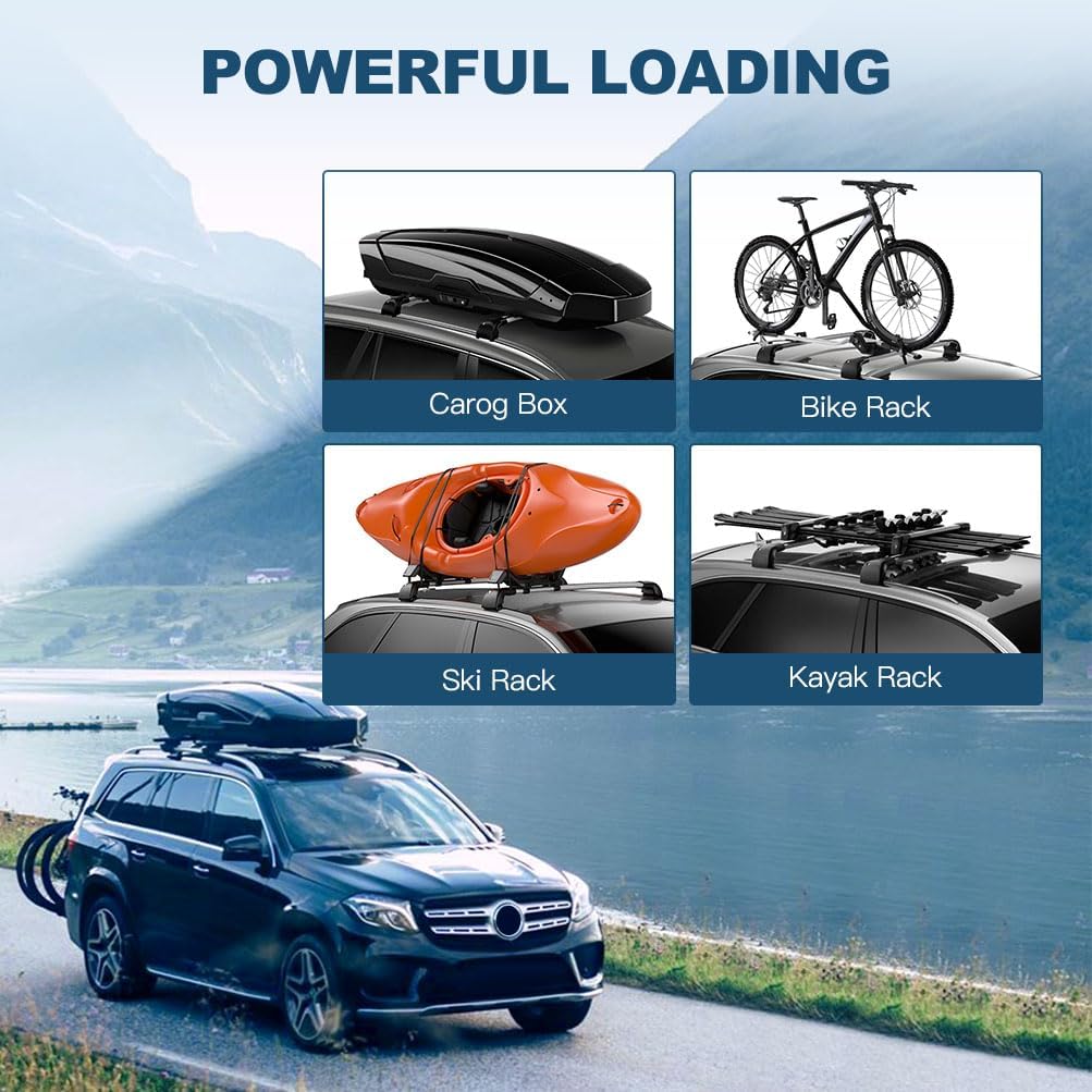 ECCPP Roof Rack Crossbars Compatible for Ford Escape 2013-2019 Cargo Racks Rooftop Luggage Canoe Kayak Carrier Rack - Max Load 150LBS Kayak Rack Accessories