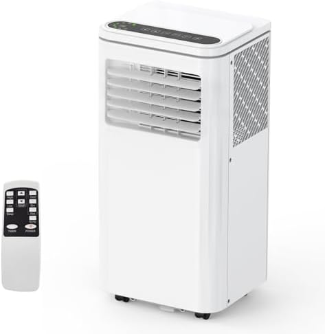 Portable Air Conditioner,10,000 BTU Cools Rooms Up to 450 Sq.Ft. 3 Modes, Remote Control, Easy Installation Kit Included