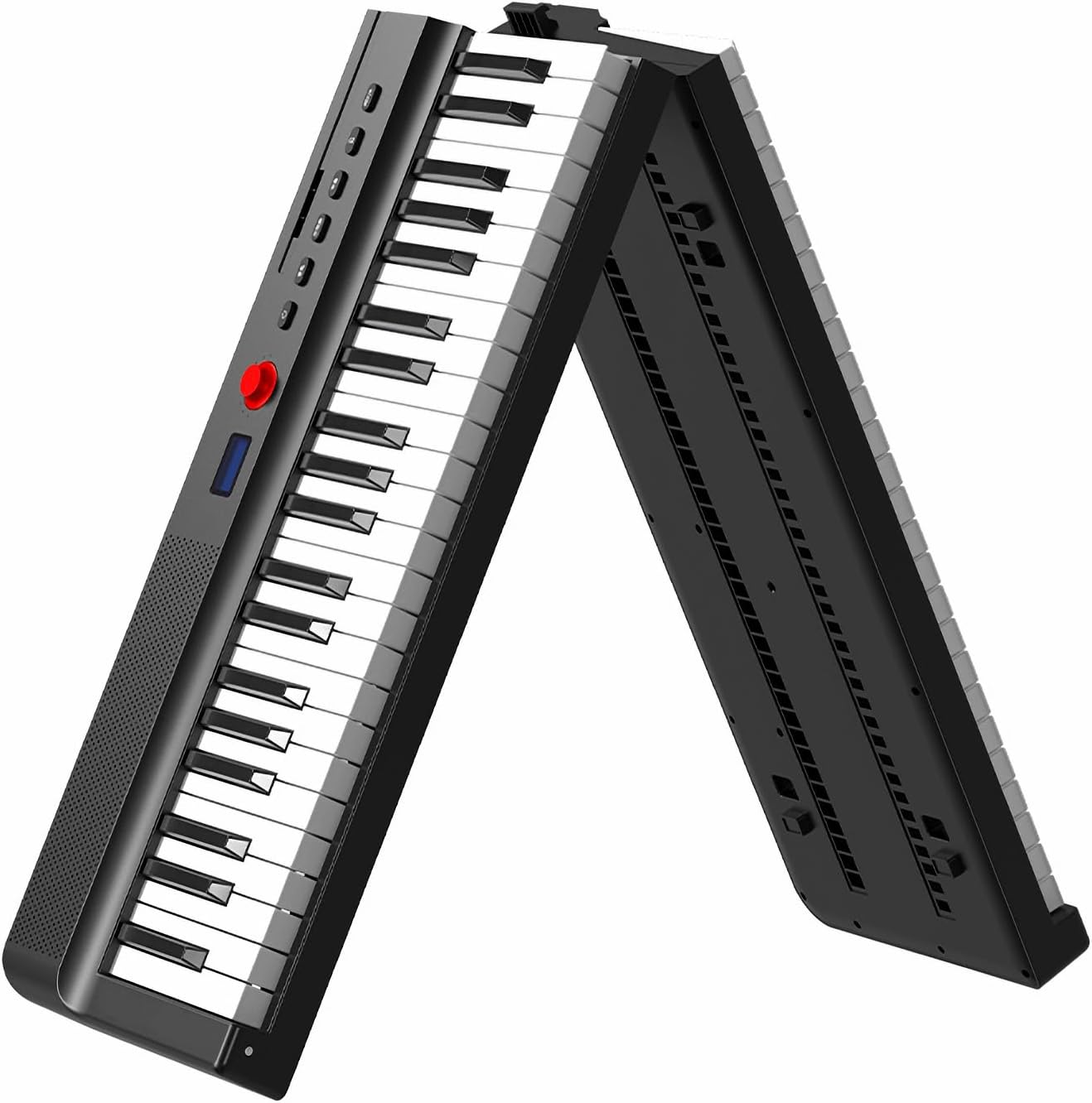 Longeye Foldable Piano Keyboard 88 Key Folding Piano Portable Electric Keyboard Semi Weighted Digital Piano for Beginners with Headphone, Sustain Pedal, Music Rest, Carry Case (Enhanced Sound)