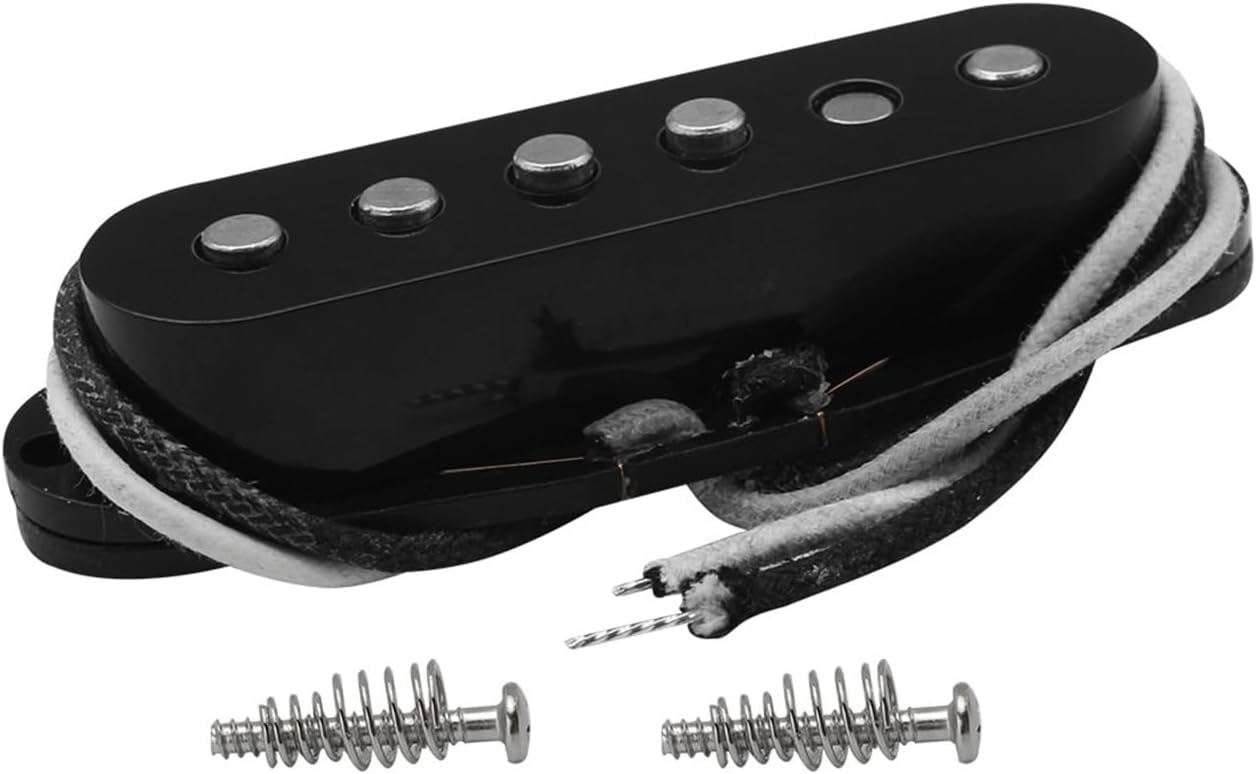 Black SSS Staggered Pole Top Alnico 5 Single Coil Pickup for for ST Electric Guitar Parts Replacement Electric Guitar Pickups Set