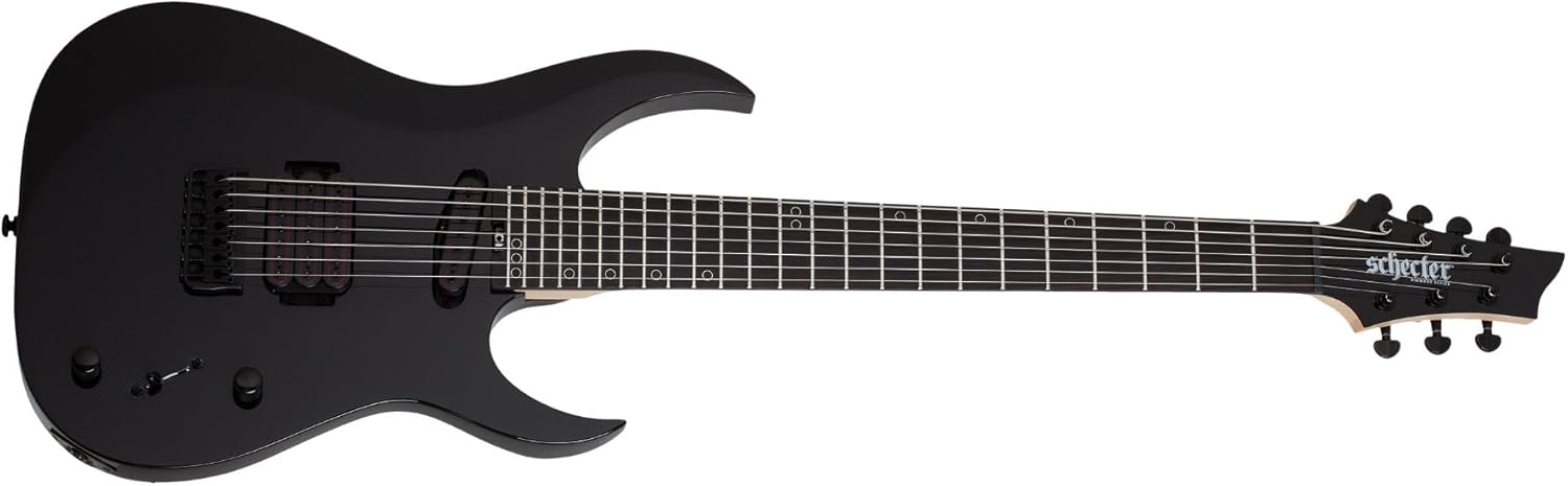 Schecter Sunset-7 Triad 7-string Baritone Electric Guitar - Gloss Black
