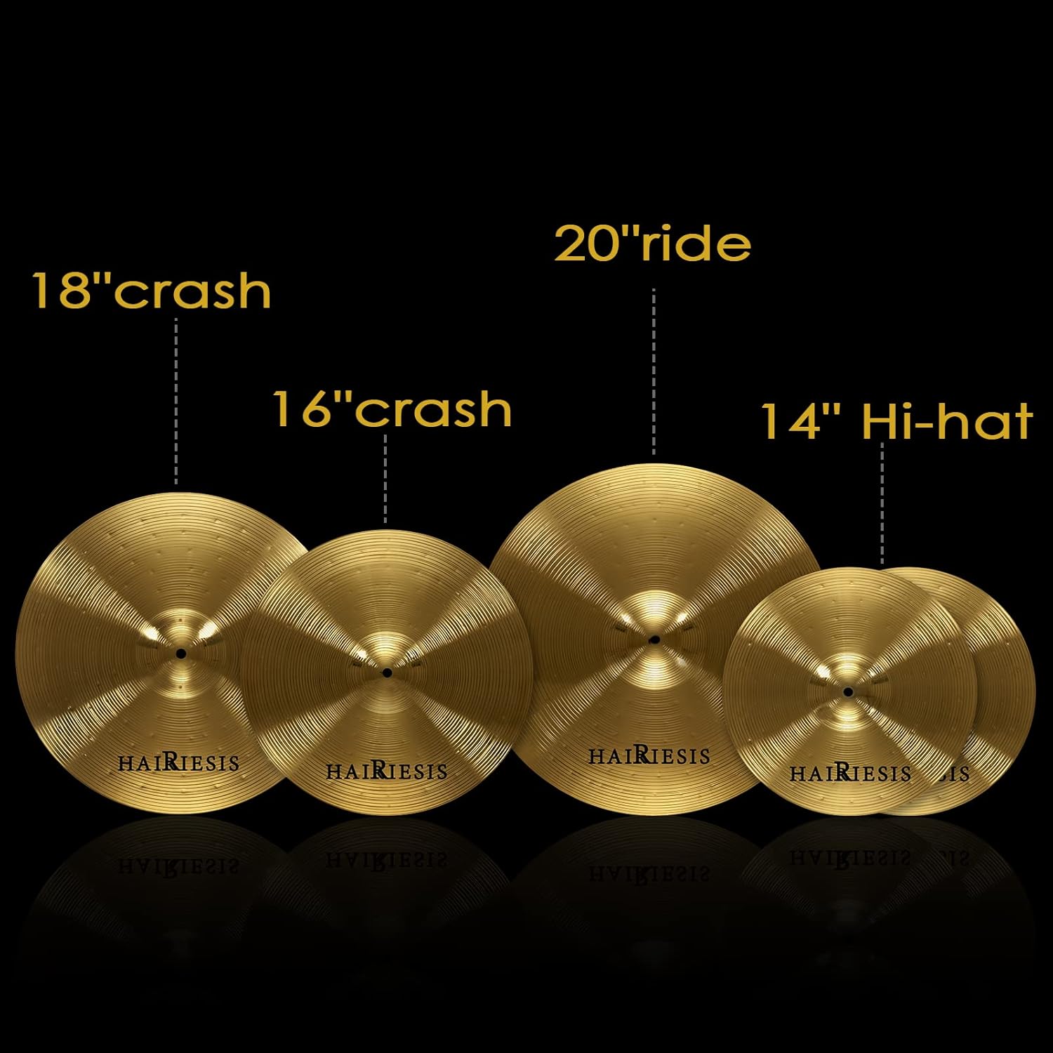 HAIRIESIS Exquisite Alloy Cymbal Set - 14