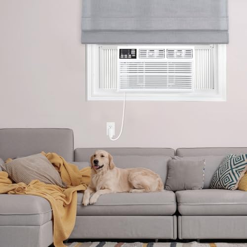 Whirlpool 18,000 BTU 230V Window Air Conditioner with Supplemental Heat, Window Mounted AC Unit with Heater for Apartment, Living Room, Bedroom, Large Rooms up to 1000 Square Feet