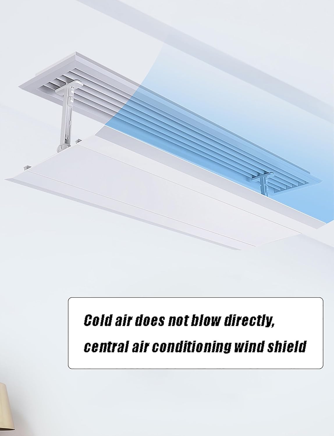 Adjustable Air Conditioner Deflector, Room Air Conditioning Vent Deflector, Suitable for Central Air Conditioner's Register and Grille