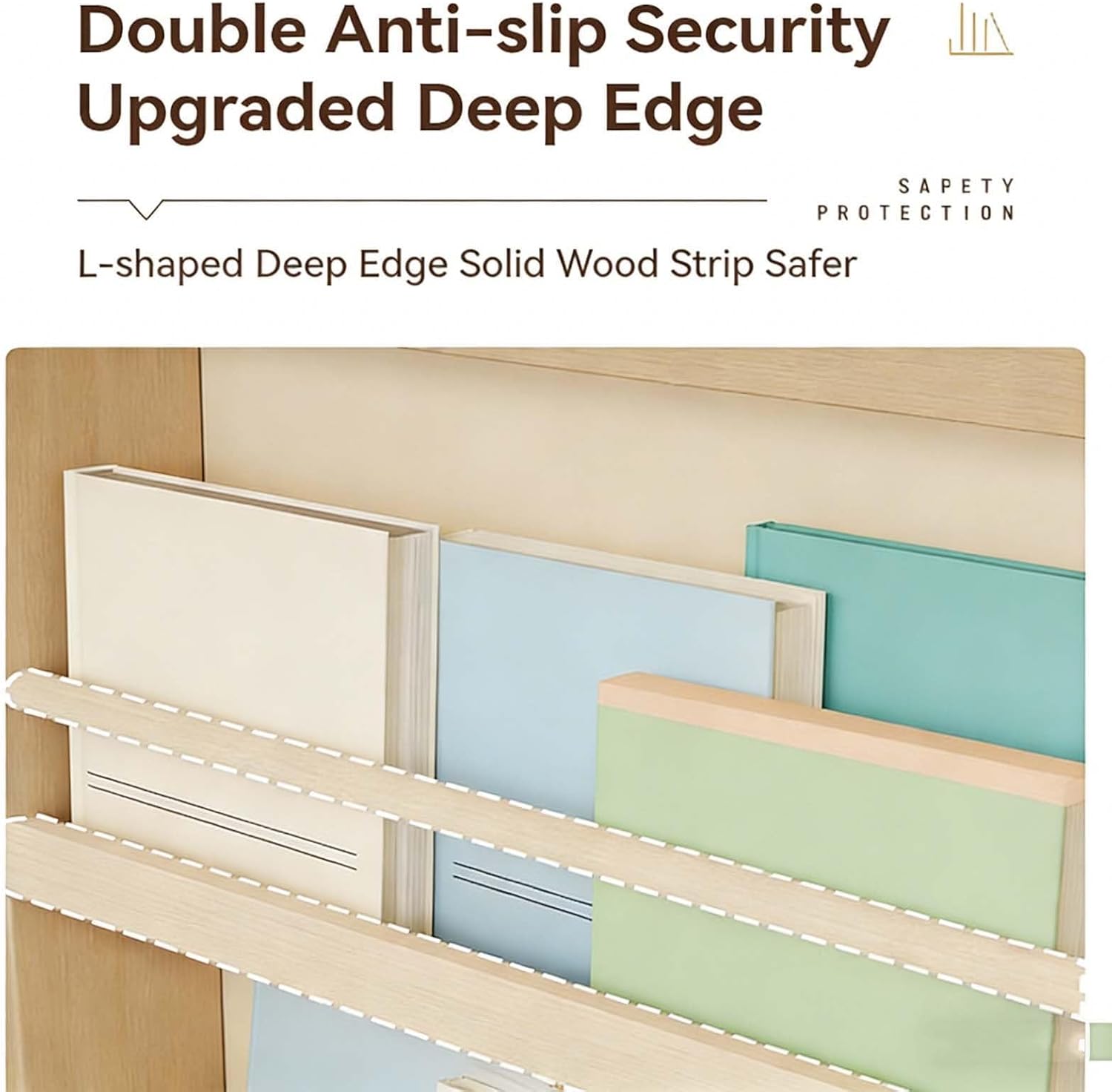 Wall Mount Bookshelf 6 Tier - Behind The Door Storage Cabinet, Slim Space Saving Kids Organizer, Wooden Hidden Book Shelf for Home(35.4 * 3.9 * 37.7in)