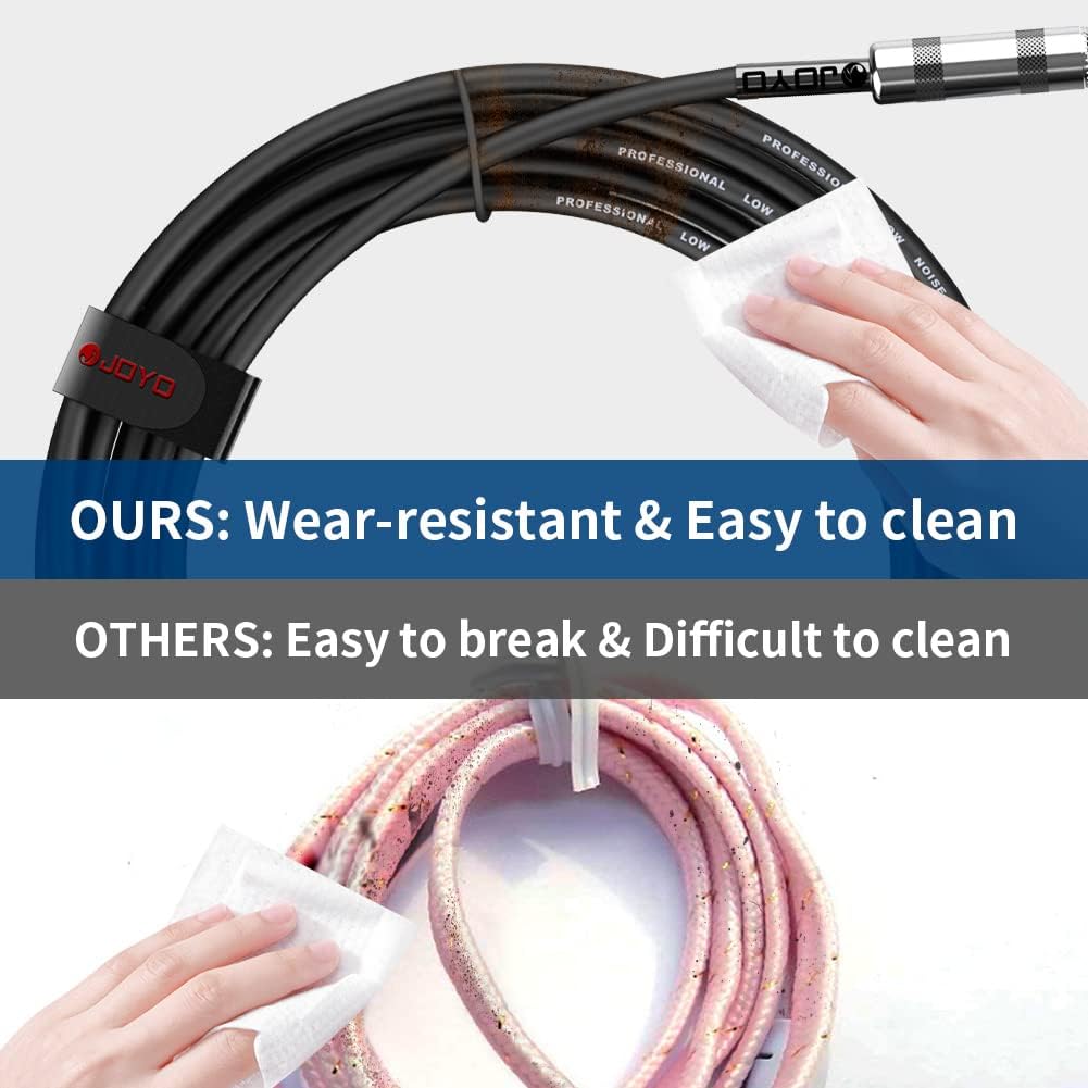 JOYO DC-15S Digital Modeling Combo Amplifier Bundle with CM-04 Mono 6.35mm Instrument Cable Straight-to-Straight