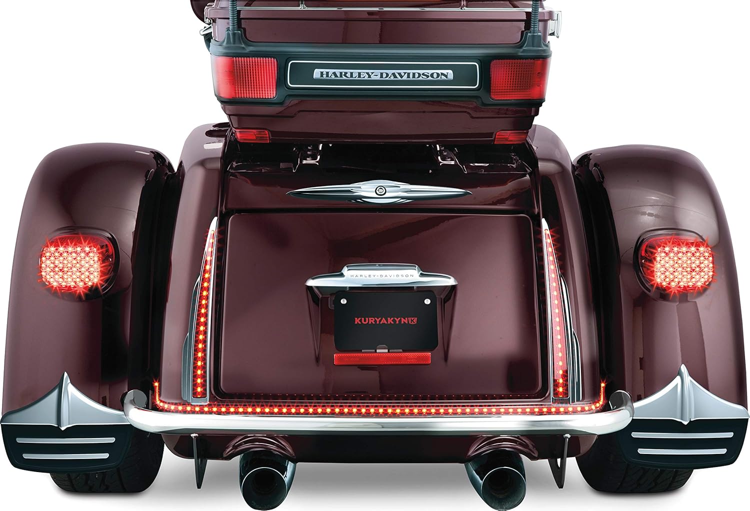 Kuryakyn 6976 Motorcycle Lighting Accessory: Rear Light Bars for 2009-19 Harley-Davidson Trike Motorcycles, Chrome, 1 Pair