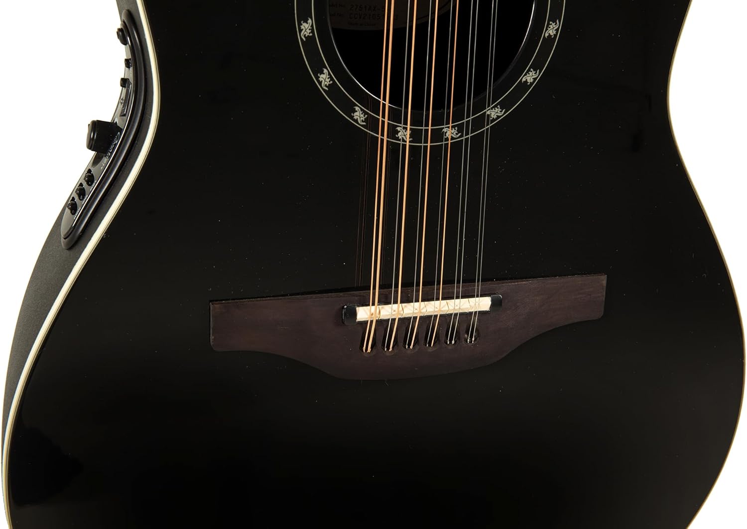 Ovation Pro Series Standard Balladeer 2751AX-5 12-String A/E Guitar - Black