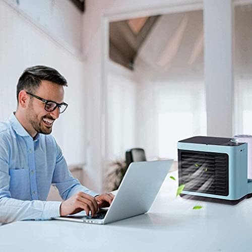 Evaporative Coolers Portable Air Conditioner Fan, Silent Electric Fan Air-coo Mobile Water-coo Humidifier Small Air Conditioner for Home Or Office
