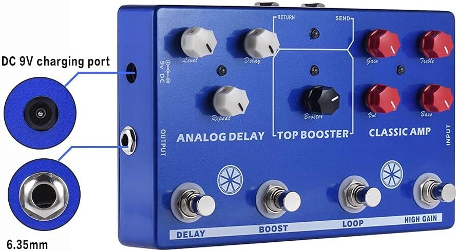 Multi-effects 4-in-1 Guitar Effect Pedal TONE MAKESTATON Processor CLASSIC AMP Booster Analog Delay Accessor
