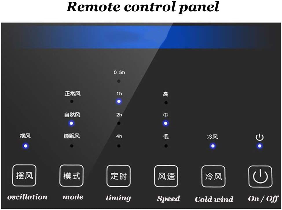 Cooling Fan Evaporative Cooler, Portable Bladeless Air Cooler, Electric Fan Humidifier with Remote Control, LCD Display, 3 Modes Air Conditioner for Indoor Home Office Dorms Oscillation Function