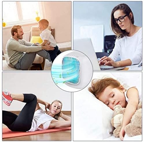Portable Air Conditioner, Personal Mini Air Conditioner Fan, Quiet Desktop Cooler Humidifier for Room/Office/Camping